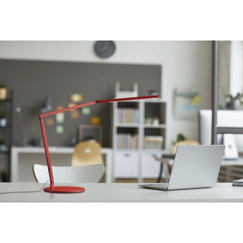 Z-Bar Mini Gen 4 12.5 inch 5.35 watt Matte Red Desk Lamp Portable Light, Grommet Mount